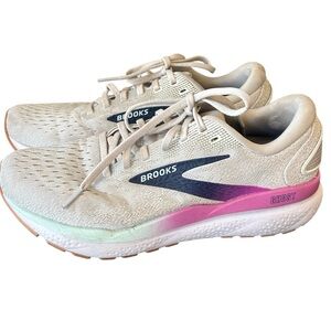 Brooks Ghost 16 Pearl Blue Pink Running Workout Sneakers Size 8